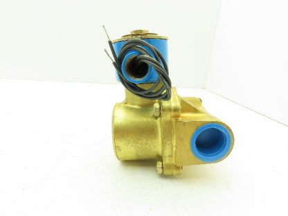 Honeywell Skinner 708X4D1B Brass Solenoid Valve 2-Way NC 120V 5-125 PSI 1" NPT