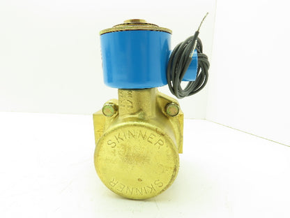 Honeywell Skinner 708X4D1B Brass Solenoid Valve 2-Way NC 120V 5-125 PSI 1" NPT