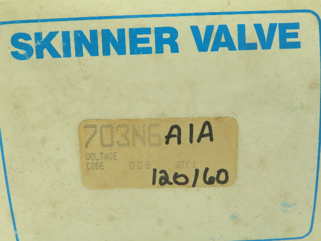 Honeywell Skinner 703N6A1A Solenoid Valve 1/2" NPT 2-Way NC 5-150PSI 120V Coil
