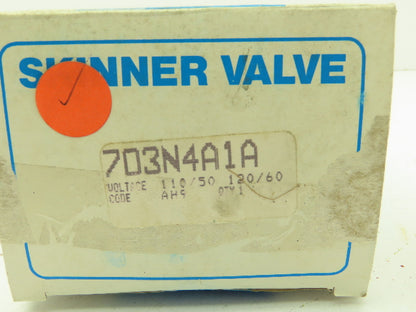 Honeywell Skinner 703N4A1A Solenoid Valve 2-Way NC 120V 5-150 PSI 3/8" NPT