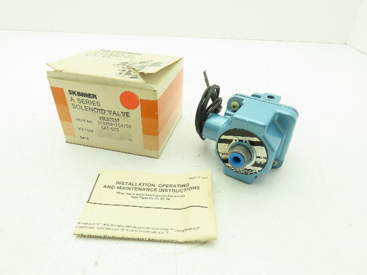 Honeywell Skinner A5LB2252 Solenoid Valve 3-Way NO 120V 250 PSI 1/4" 1/8" NPT