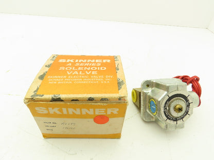 Honeywell Skinner A2LX9 Brass Solenoid Valve 2-Way NC 120V 7 PSI 1/2" NPT
