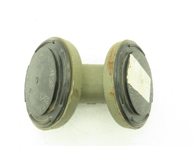 Crane Resistoflex 2" Flanged PVDF Lined 90° Elbow Pipe Fitting  #150 Duct Iron