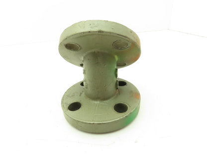 Crane Resistoflex 1" Flanged 45° Elbow PVDF Lined Pipe Fitting  #150 Duct Iron