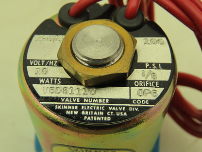 Honeywell Skinner V5D61110 Solenoid Valve 2-Way NC 120V 100 PSI 1/8" NPT