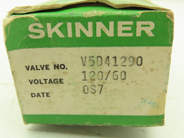 Honeywell Skinner V5D41290 Solenoid Valve 2-Way NC 120V 100 PSI 1/4" NPT