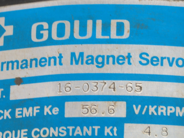Gould 16-0374-65 Permanent Magnet Servo Motor 56 RPM 24A