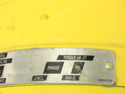 Leeson Dings Dynamics 4-61001-5153-U1DD  230/460V Brake Motor 1PH 26A Brake 56C