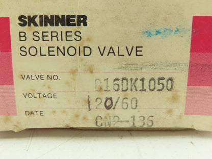 Honeywell Skinner B16DK1050 Solenoid Valve 3-Way NO 120V 50 PSI 1/8" NPT