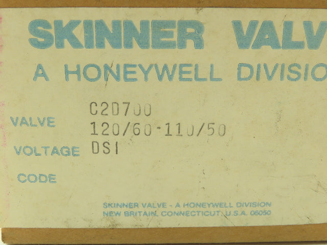 Honeywell Skinner C2D700SF Solenoid Valve 2-Way NC 120V 130 PSI 1/8" NPT