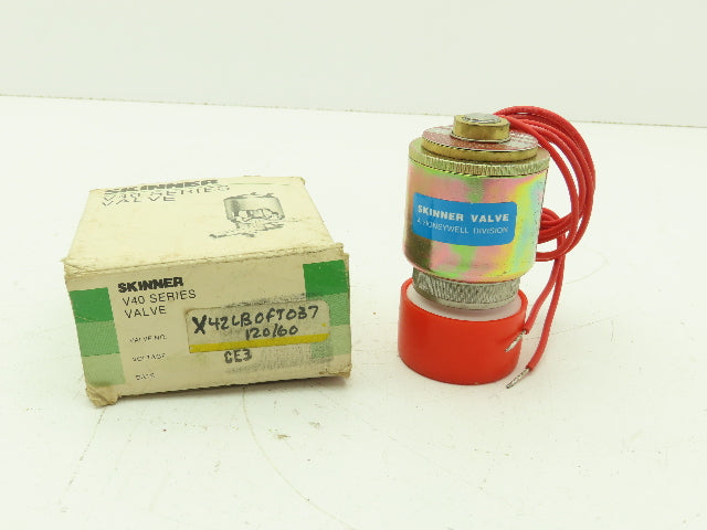 Honeywell Skinner X42LB0FT037 Solenoid Valve 2-Way 120V 35 PSI 1/4" NPT PTFE