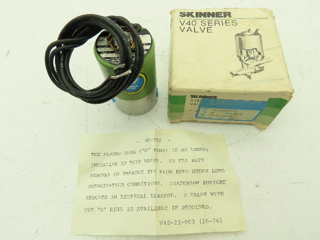 Honeywell Skinner V42LA0EN037 Solenoid Valve 2-Way NC 120V 35 PSI 1/4" NPT