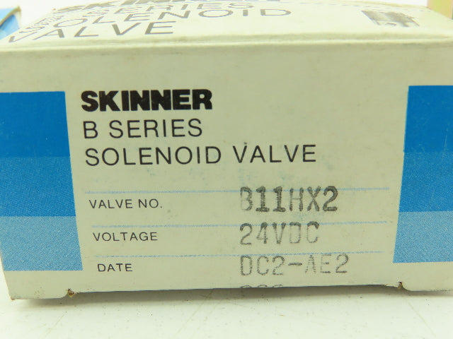 Honeywell Skinner B11HX2 Solenoid Valve 2-Way NO 24V 40 PSI 1/8" NPT Lot of 2