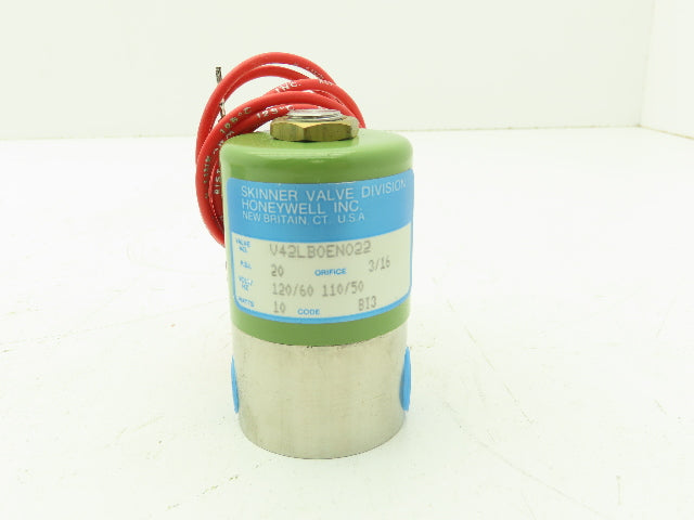 Honeywell Skinner V42LB0EN022 Solenoid Valve 2-Way NC 120V 20 PSI 1/4" NPT