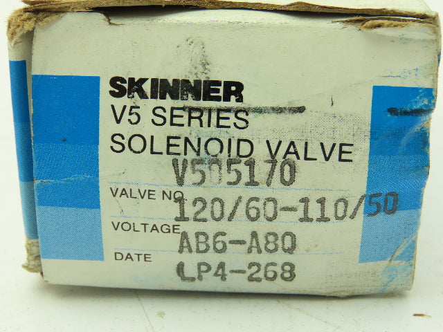 Honeywell Skinner V5D5170 Solenoid Valve 3-Way NC 120V 150 PSI 1/4" NPT