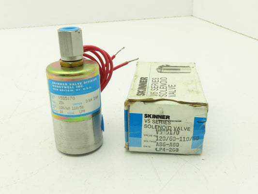 Honeywell Skinner V5D5170 Solenoid Valve 3-Way NC 120V 150 PSI 1/4" NPT