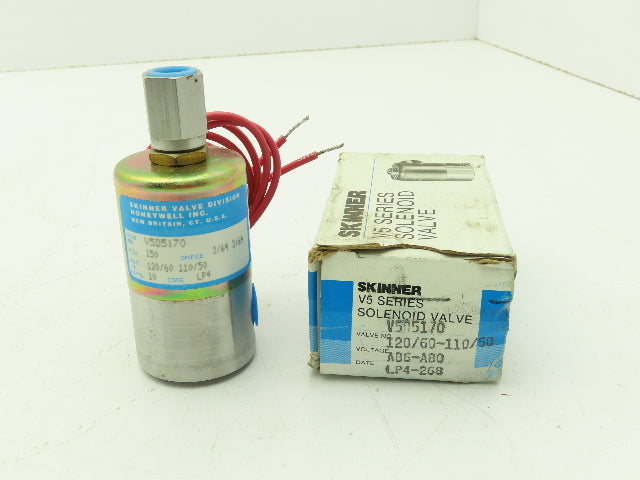 Honeywell Skinner V5D5170 Solenoid Valve 3-Way NC 120V 150 PSI 1/4" NPT