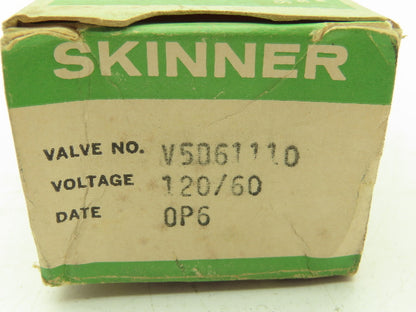 Honeywell Skinner V5D61110 Solenoid Valve 2-Way NC 120V 100 PSI 1/8" NPT