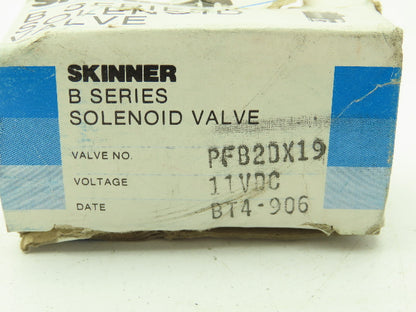 Honeywell Skinner PFB2DX19 Solenoid Valve PFB Type 11VDC 175 PSI