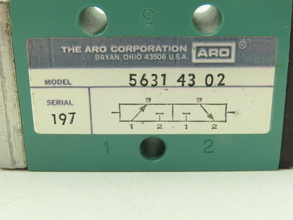 Aro 5631-43-02 Airability Pneumatic Air Limit Switch 3-Way Valve 1/4" NPT Roller