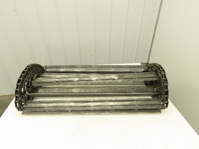 38" x 20' Steel Scraper Drag Flight Chain for Chip Conveyor Coolant Tank