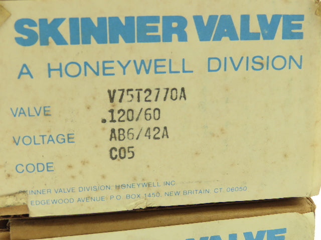 Honeywell Skinner V75T2770 Solenoid Valve 2-Way NC 120V 130 PSI 1/8"NPT Lot of 4