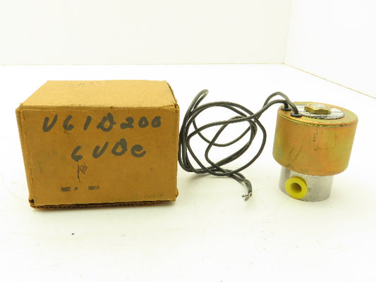 Honeywell Skinner V61D200 Solenoid Valve 2-Way NC 6VDC 250 PSI 1/4" NPT
