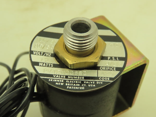 Honeywell Skinner PV42H00660 Solenoid Valve 120V 70 PSI Series PV42 Operator