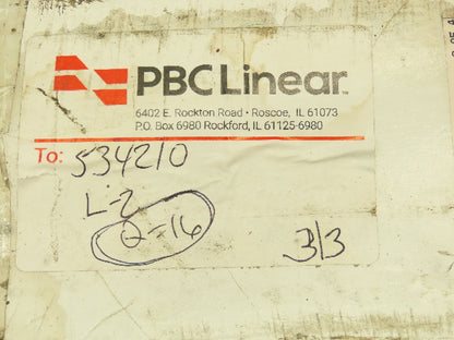 PBC Linear PAC2247-036.000 Hardened Crown Roller Rail 1-5/8"x 36" Black  (16pcs)