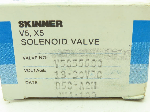 Honeywell Skinner V5S55680 Solenoid Valve 2-Way NC 13-30VDC 70 PSI 1/4" NPT