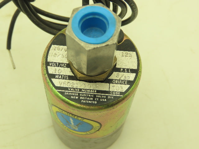 Honeywell Skinner V5D21210SR Solenoid Valve 2-Way NO 120V 125 PSI 1/4" NPT