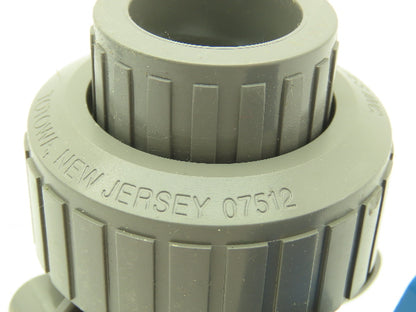 Plast-o-matic MBV075EPS-CP True Blue 3/4" NPT Socket Union Ball Valve EPDM 0.75"