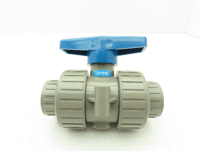 Plast-o-matic MBV075EPS-CP True Blue 3/4" NPT Socket Union Ball Valve EPDM 0.75"