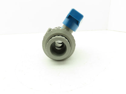 Plast-o-matic MBV075EPS-CP True Blue 3/4" NPT Socket Union Ball Valve EPDM 0.75"