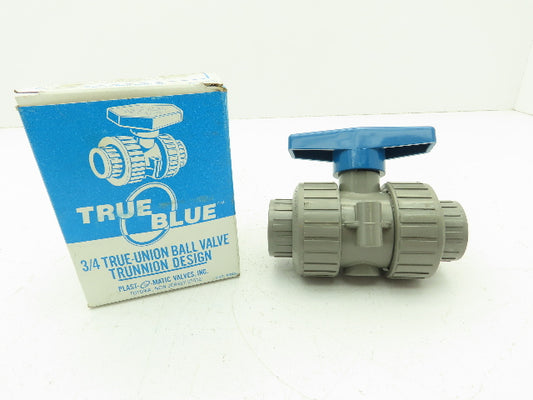 Plast-o-matic MBV075EPS-CP True Blue 3/4" NPT Socket Union Ball Valve EPDM 0.75"