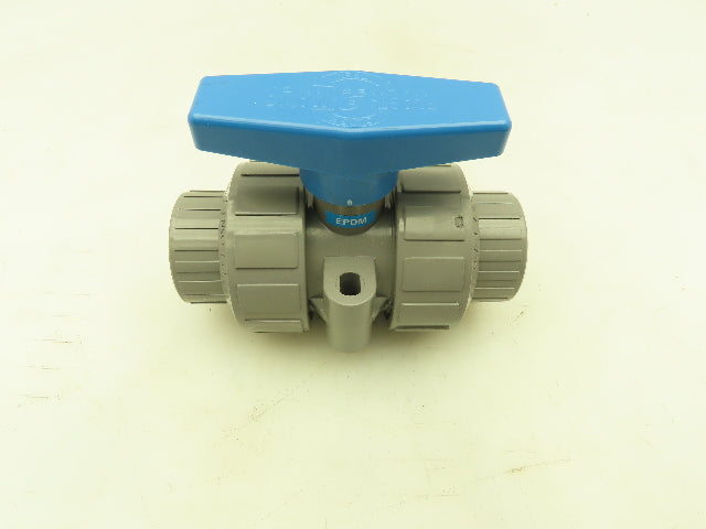 Plast-o-matic MBV100EPS-CP True Blue 1" NPT Socket True Union Ball Valve EPDM