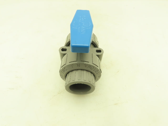 Plast-o-matic MBV100EPS-CP True Blue 1" NPT Socket True Union Ball Valve EPDM