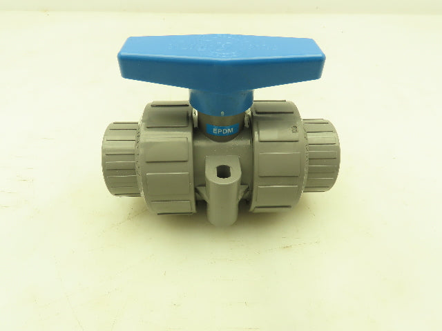 Plast-o-matic MBV100EPS-CP True Blue 1" NPT Socket True Union Ball Valve EPDM
