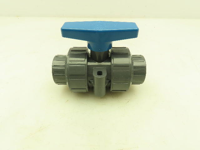 Plast-o-matic MBV100EPS-PV True Blue 1" NPT Socket True Union Ball Valve EPDM
