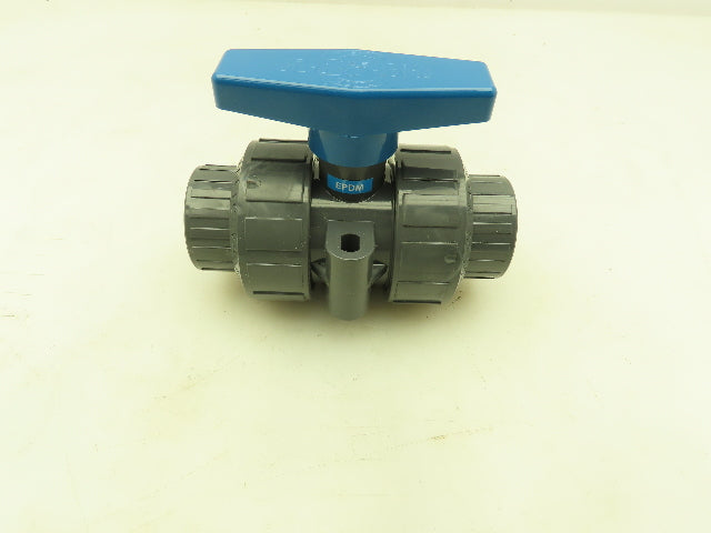 Plast-o-matic MBV100EPS-PV True Blue 1" NPT Socket True Union Ball Valve EPDM