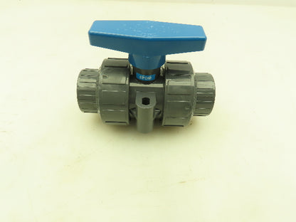 Plast-o-matic MBV100EPS-PV True Blue 1" NPT Socket True Union Ball Valve EPDM