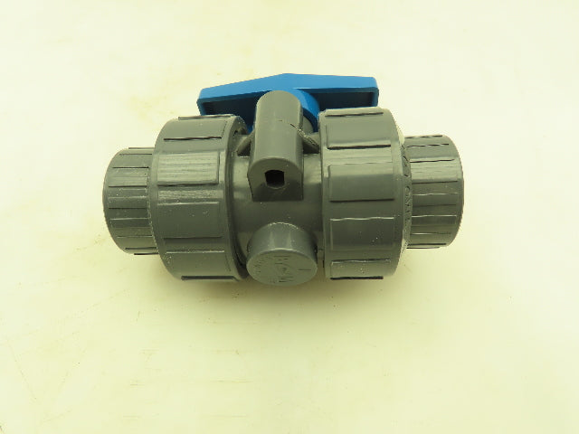 Plast-o-matic MBV100EPS-PV True Blue 1" NPT Socket True Union Ball Valve EPDM