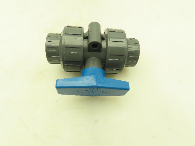 Plast-o-matic MBV100EPS-PV True Blue 1" NPT Socket True Union Ball Valve EPDM