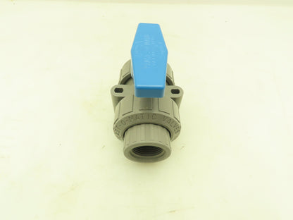 Plast-o-matic MBV100EPT-CP True Blue 1" NPT Threaded True Union Ball Valve EPDM