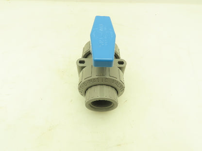 Plast-o-matic MBV100EPT-CP True Blue 1" NPT Threaded True Union Ball Valve EPDM