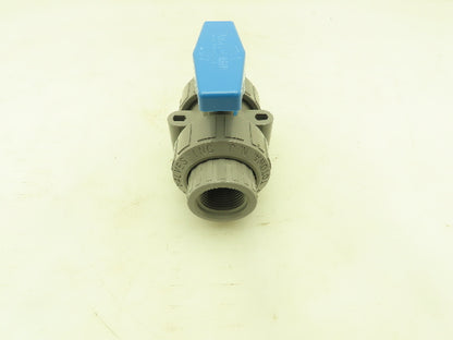 Plast-o-matic MBV100EPT-CP True Blue 1" NPT Threaded True Union Ball Valve EPDM
