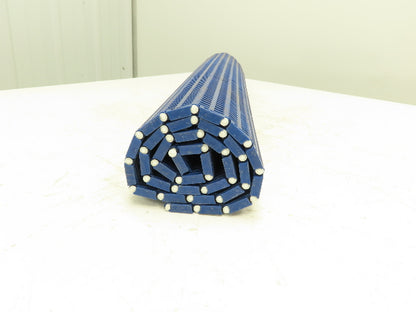 30"W x 35"L Flush Grid Flat Top Conveyor Belt BLUE Poly