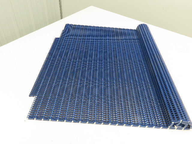 30"W x 35"L Flush Grid Flat Top Conveyor Belt BLUE Poly