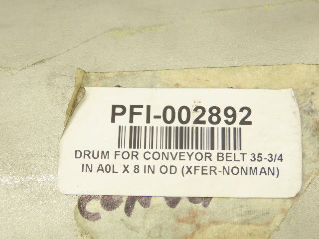 Stainless Steel Conveyor Drive Roller Pulley Hollow Drum 35.75" Face x 8" Dia