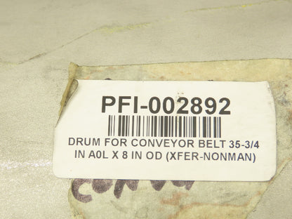 Stainless Steel Conveyor Drive Roller Pulley Hollow Drum 35.75" Face x 8" Dia